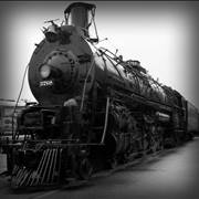 Old Black Steam Locomotive